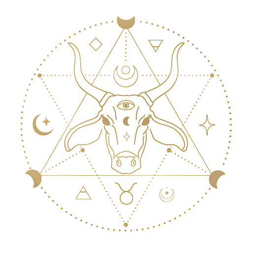 Taurus emblem, the celestial insignia of Ayaverse